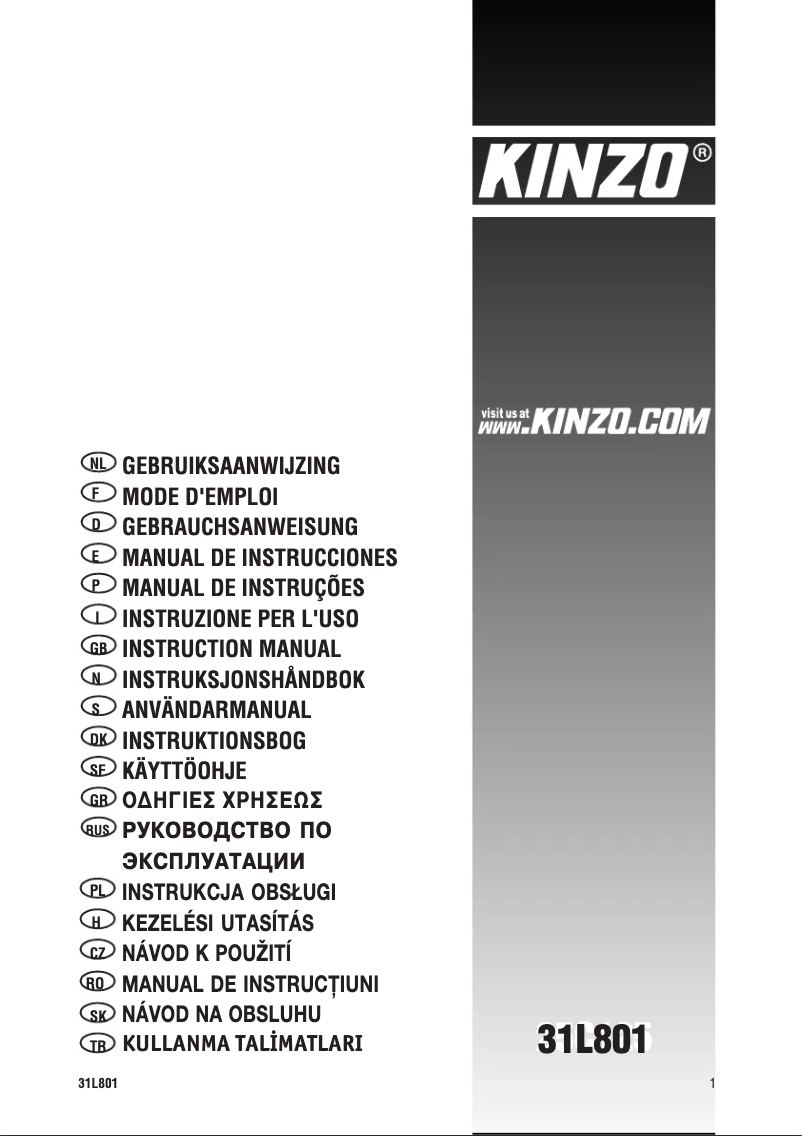 Page 1 de la notice Manuel utilisateur Kinzo 31L801