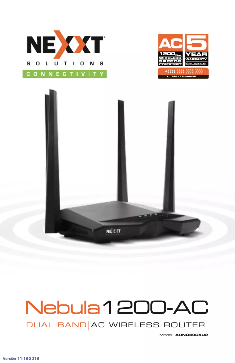 Page 1 de la notice Manuel utilisateur Nexxt Nebula1200-AC