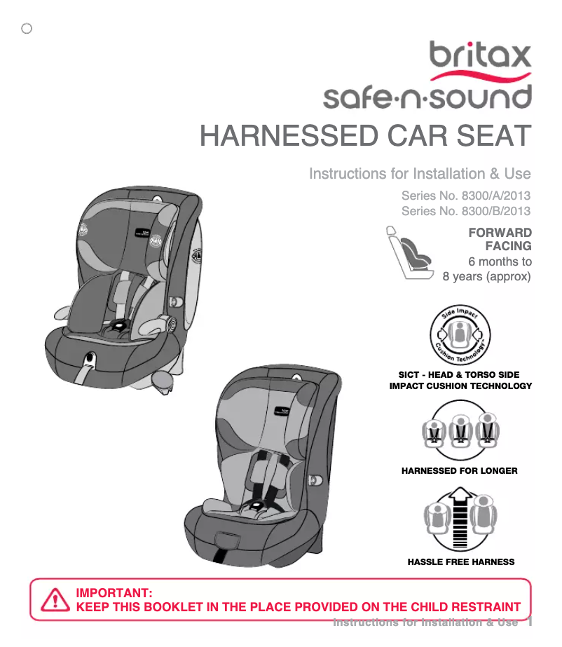 Page n°1 - Manuel utilisateur Britax Safe-n-Sound Maxi Guard PRO