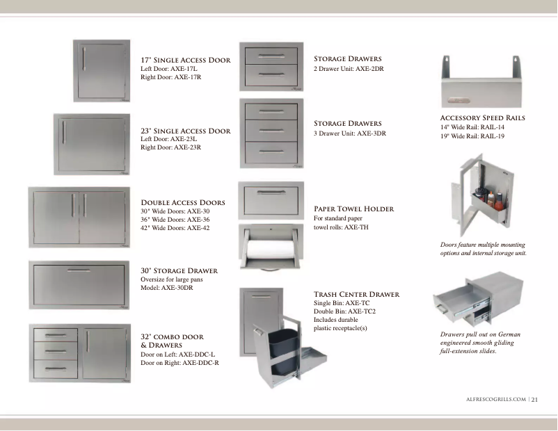 Page n°1 - Fiche technique Alfresco AXE-36