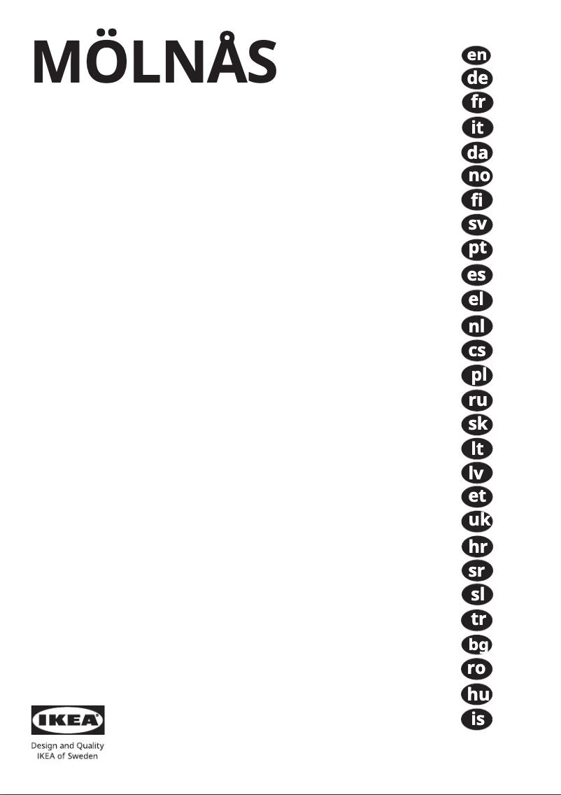 Image de la première page du manuel de l'appareil MÖLNÅS 705.877.14