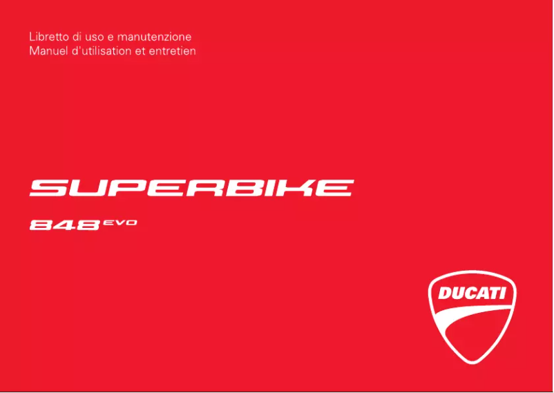 Page 1 de la notice Manuel utilisateur Ducati 848evo (2013)