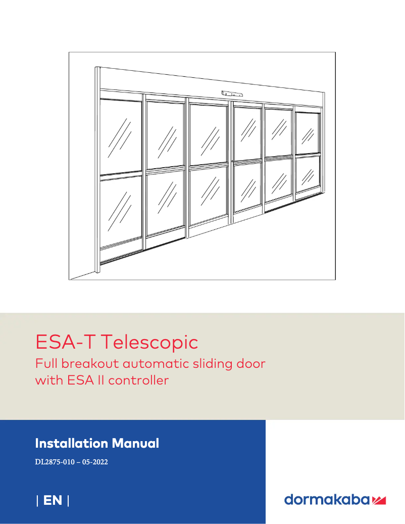 Página 1 del manual Manual de usuario Dormakaba ESA-T