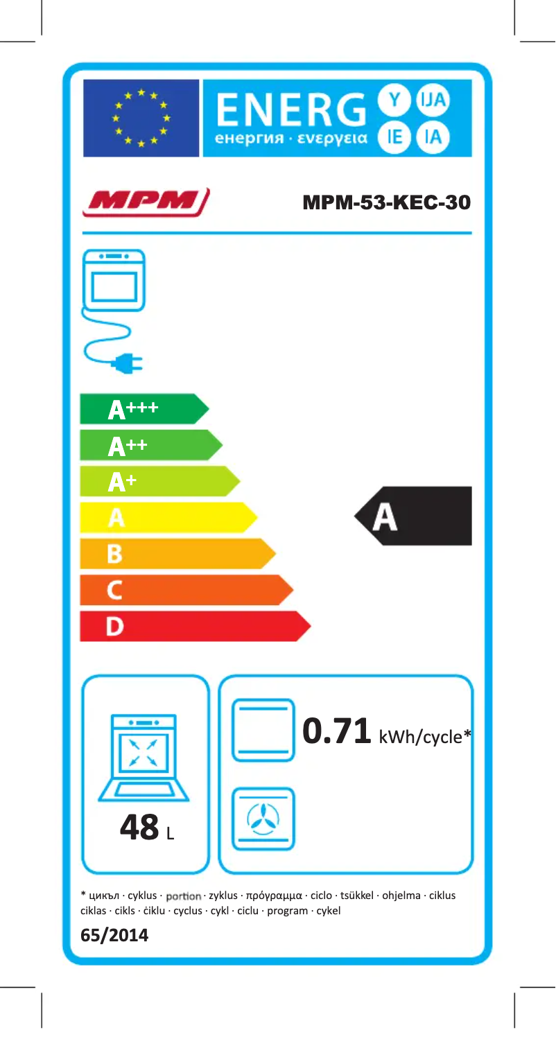 Page n°1 - Manuel utilisateur MPM MPM-53-KEC-30