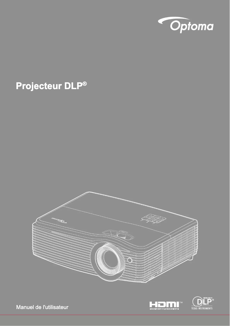 Page 1 de la notice Manuel utilisateur Optoma EH512