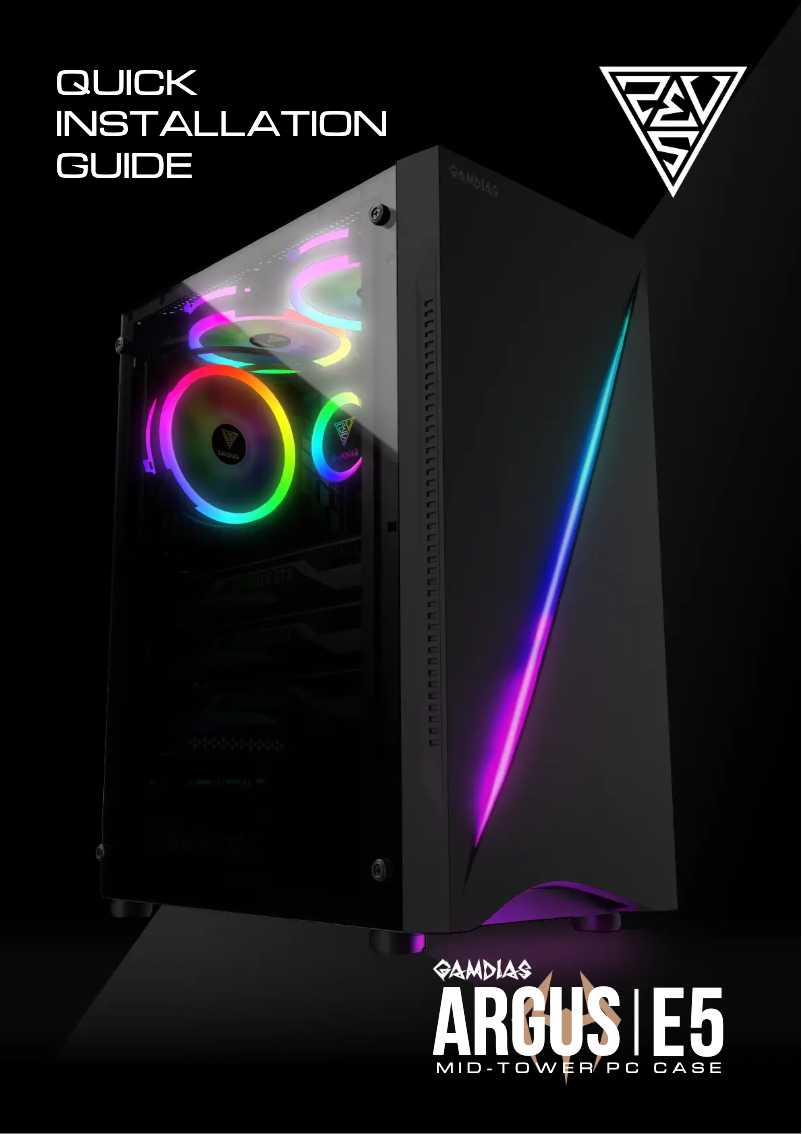 Page 1 de la notice Manuel utilisateur Gamdias Argus E5