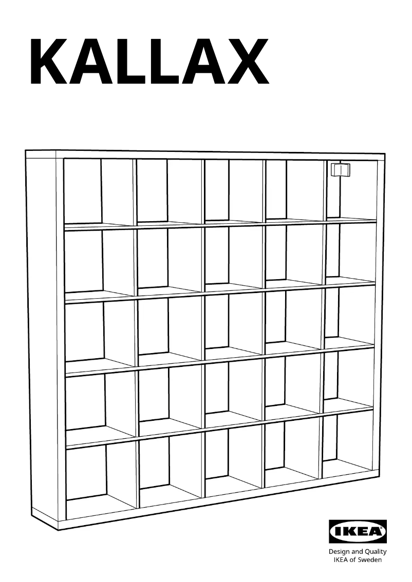 Page 1 de la notice Manuel utilisateur Ikea KALLAX 503.601.46