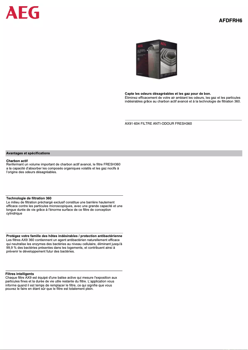 Página 1 del manual Manual de usuario AEG AFDFRH6