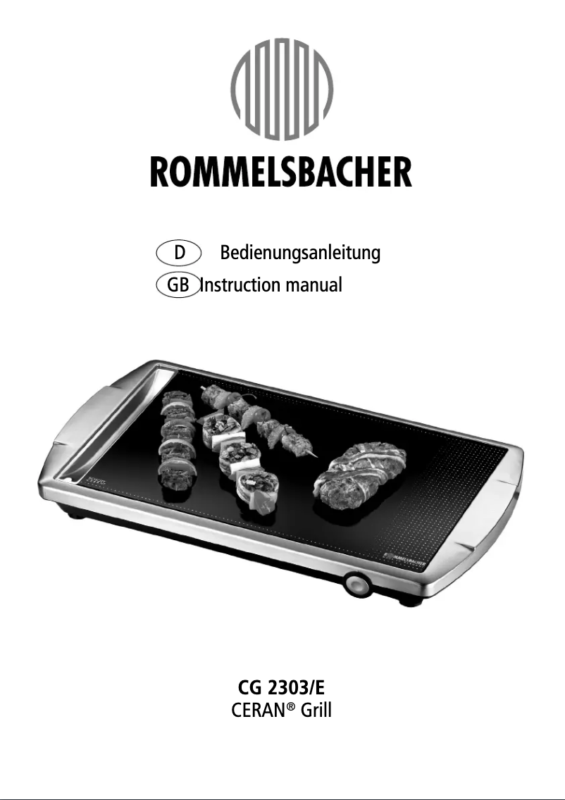 Página 1 del manual Manual de usuario Rommelsbacher CG 2303/E