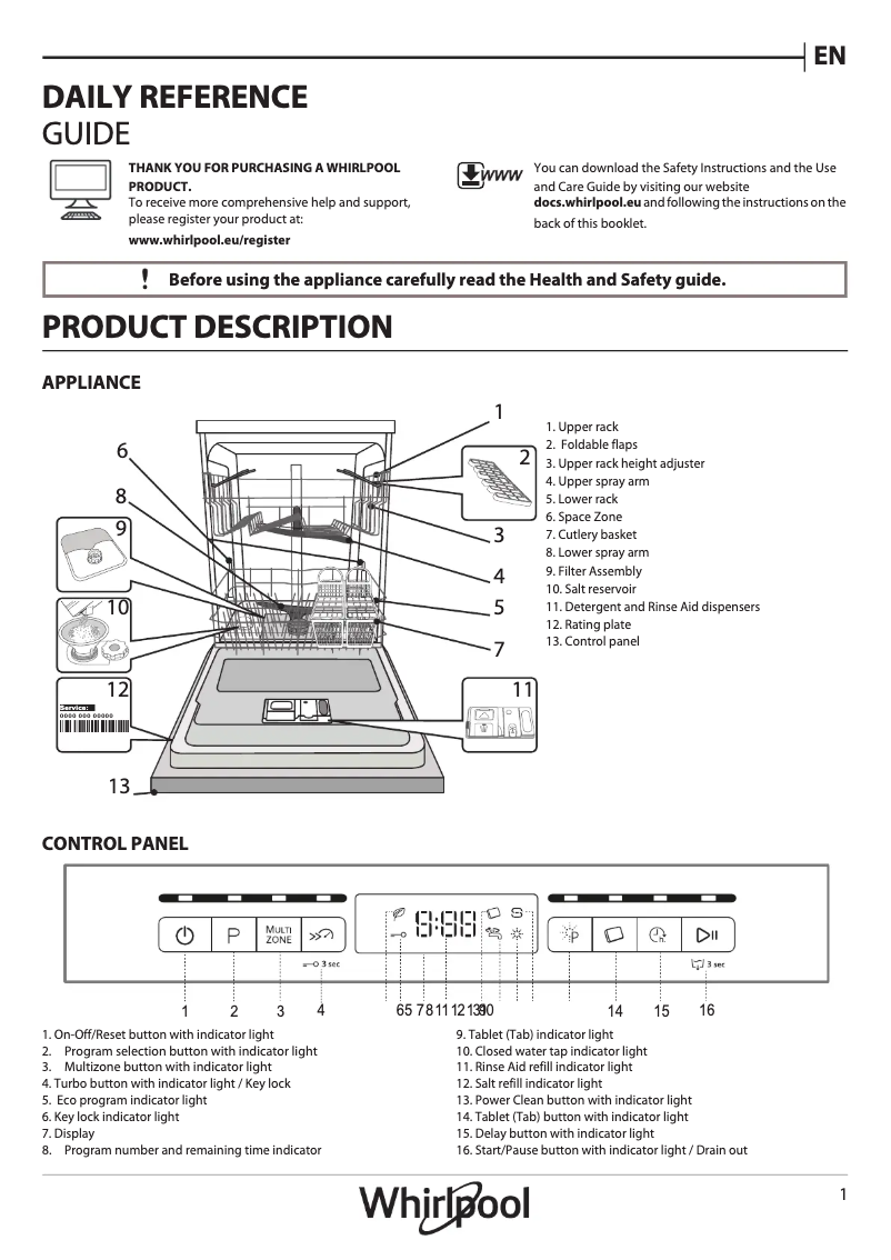 Image de la première page du manuel de l'appareil WFO 3O33 D X