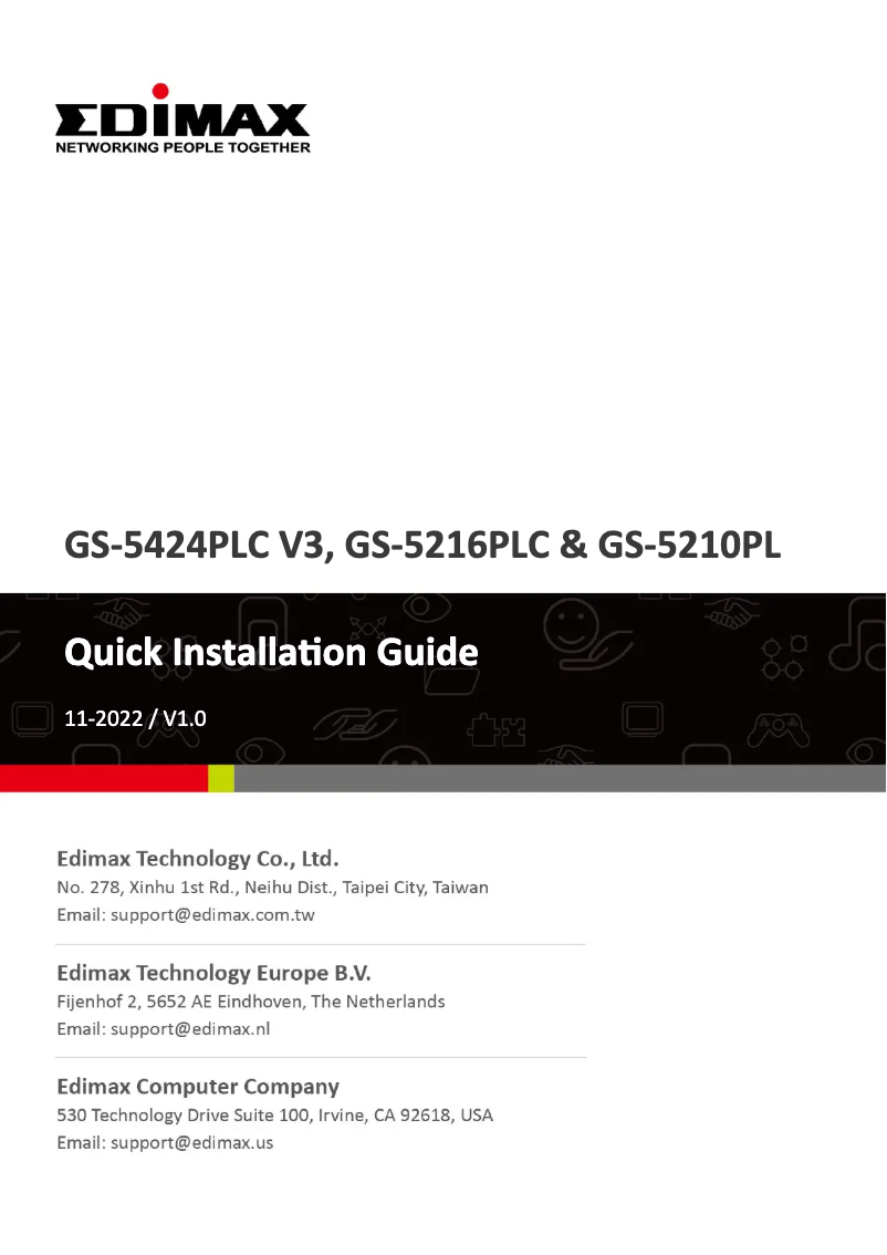 Page n°1 - Manuel utilisateur Edimax GS-5210PLG