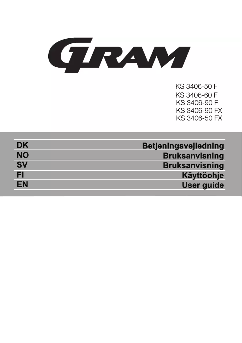 Page n°1 - Manuel utilisateur Gram KS 3406-60 F