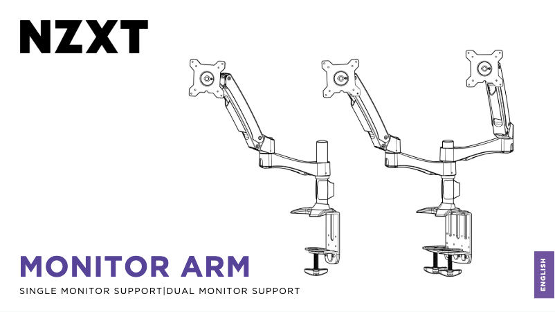 Página 1 del manual Manual de usuario NZXT Monitor Arm