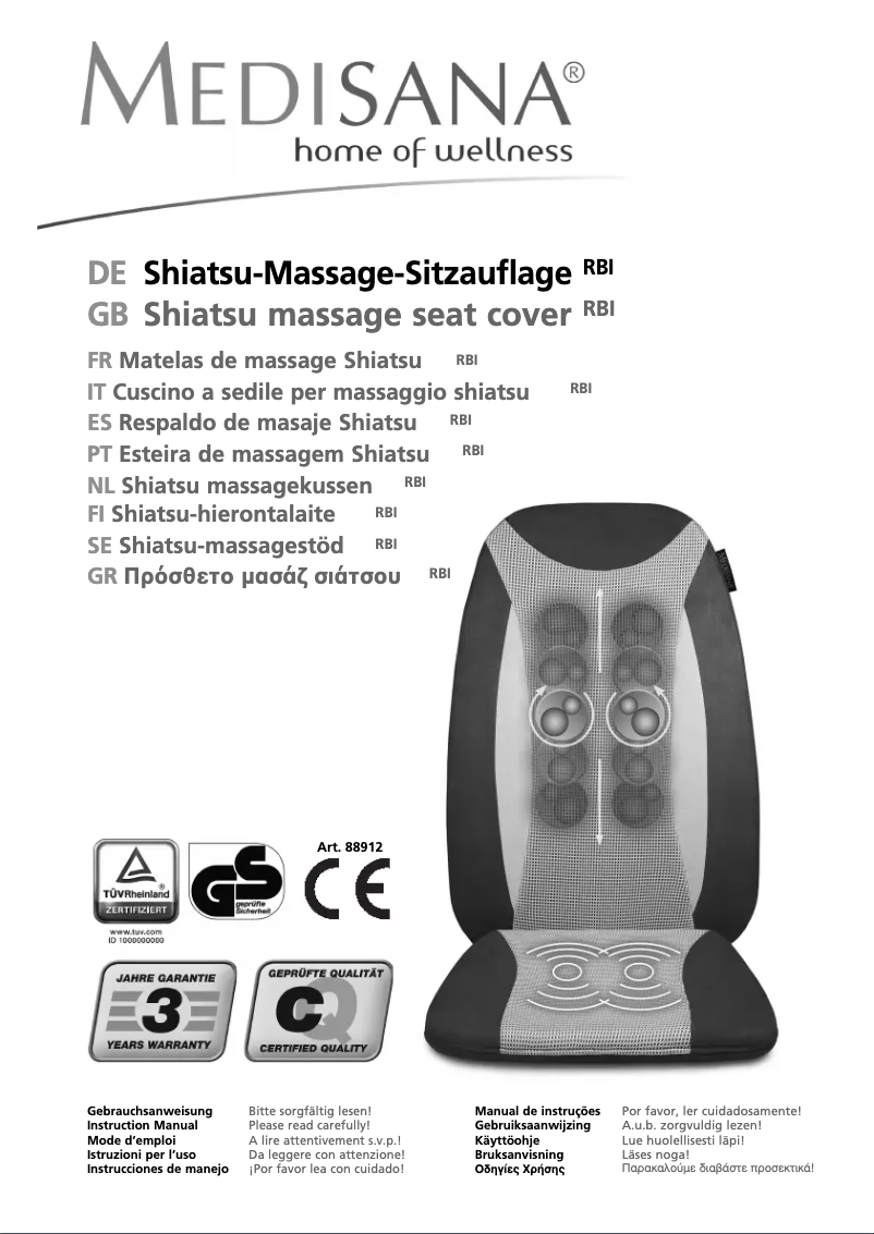 Página 1 del manual Manual de usuario Medisana RBI