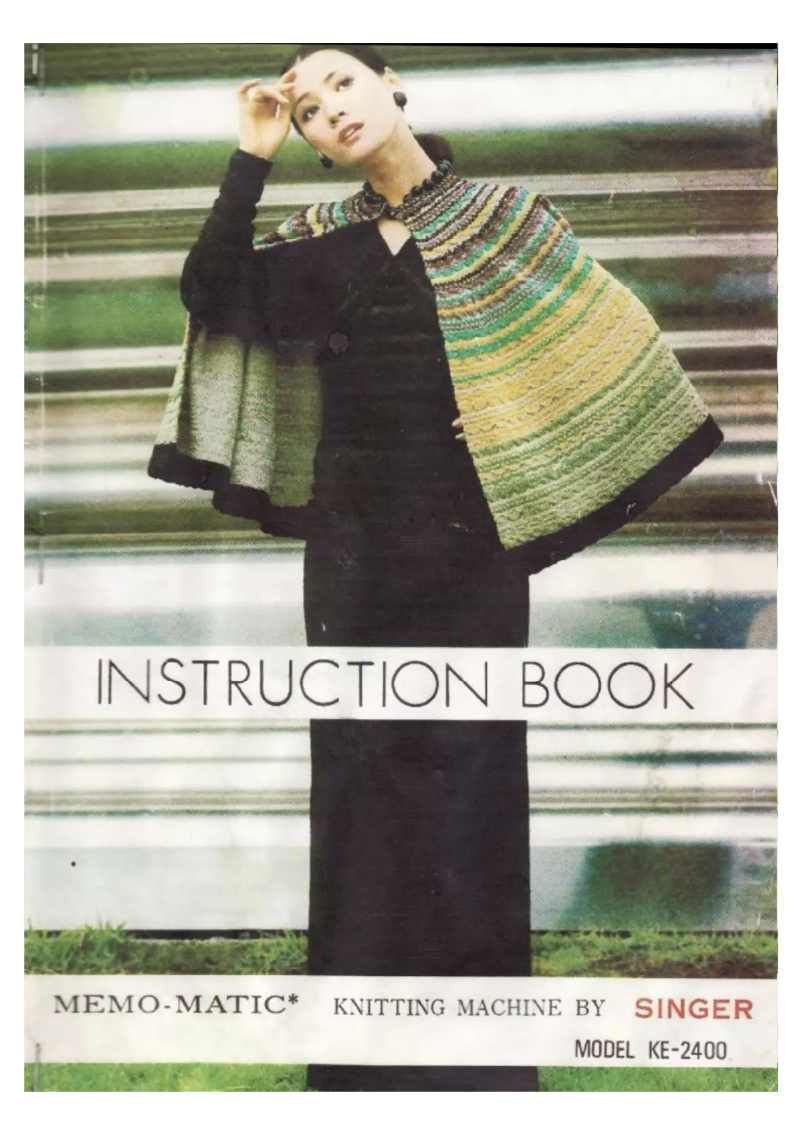 Page 1 de la notice Manuel utilisateur Singer Memo-matic KE-2400