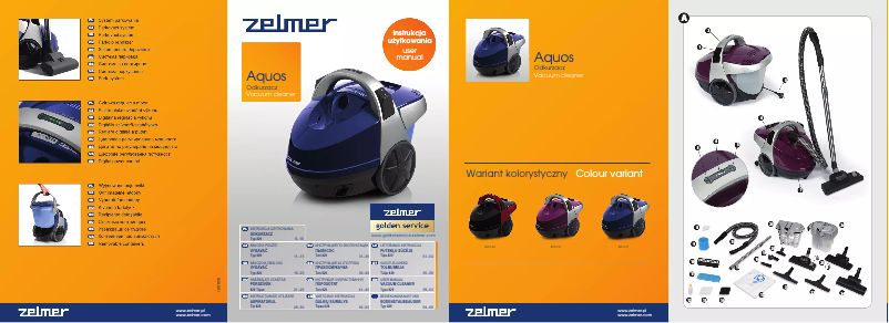 Page n°1 - Manuel utilisateur Zelmer Aquos ZVC722SP