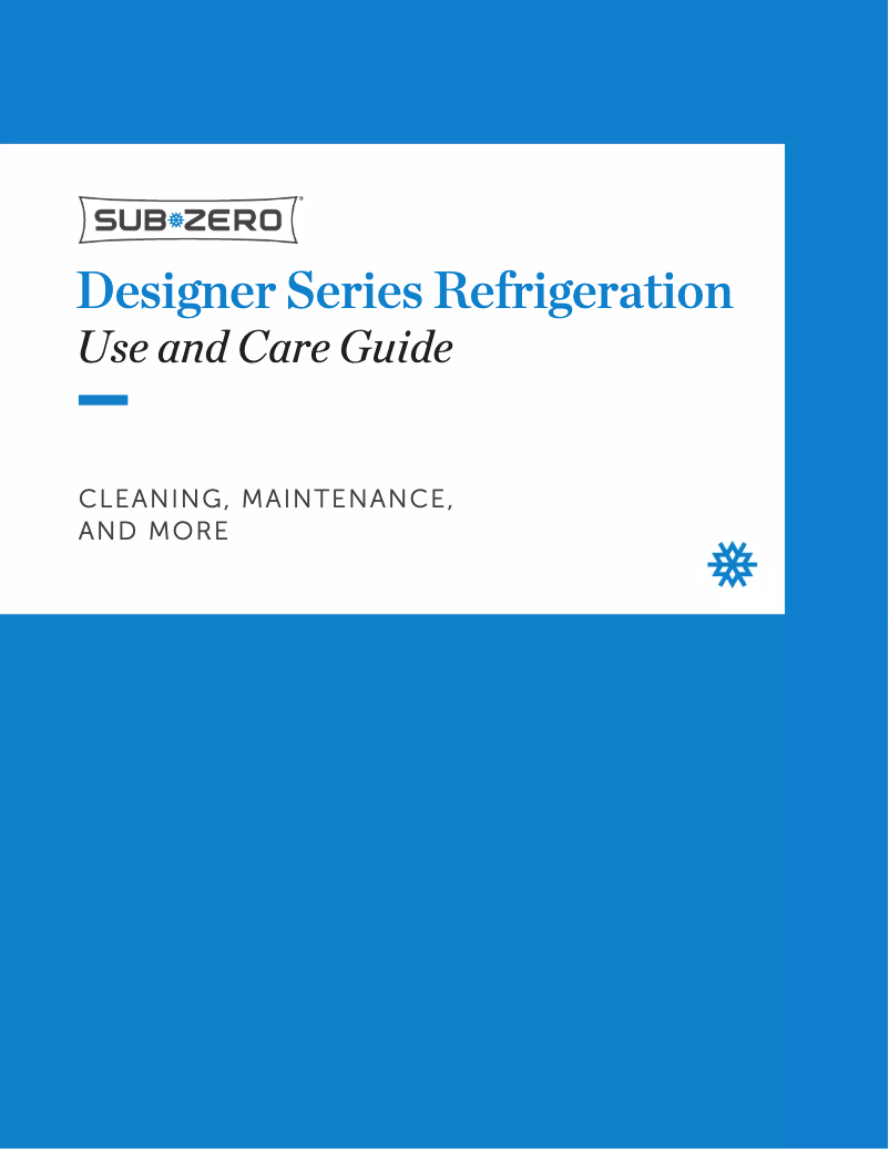 Page 1 de la notice Manuel d'utilisation et d'entretien Sub-Zero IT-36CI-RH