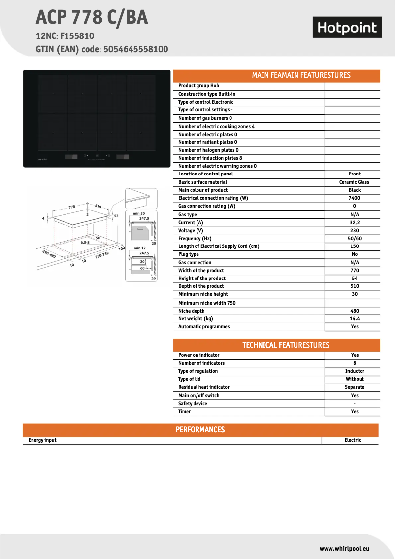 Image de la première page du manuel de l'appareil ACP 778 C/BA