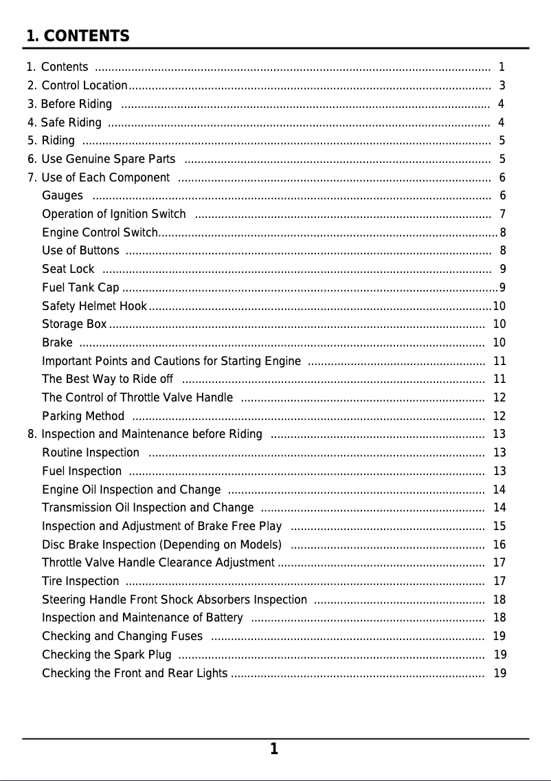 Page 1 de la notice Manuel utilisateur SYM Mio