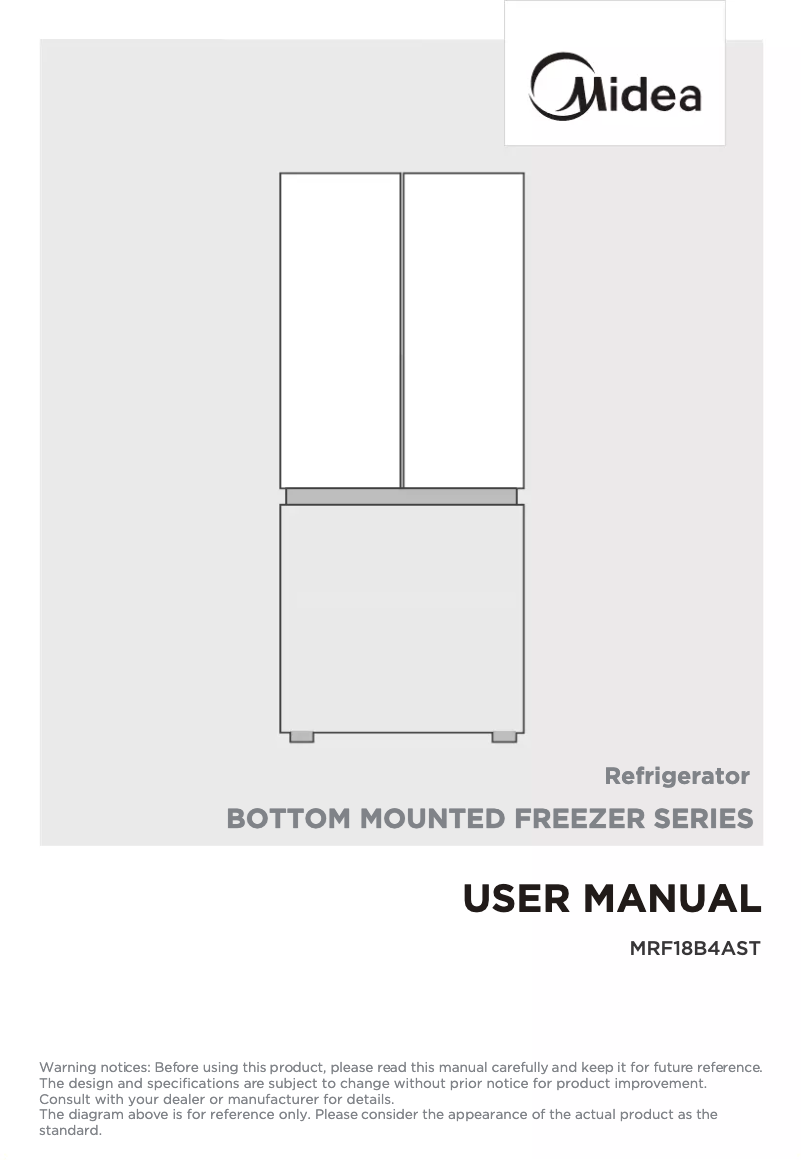 Image de la première page du manuel de l'appareil MRF18B4AST