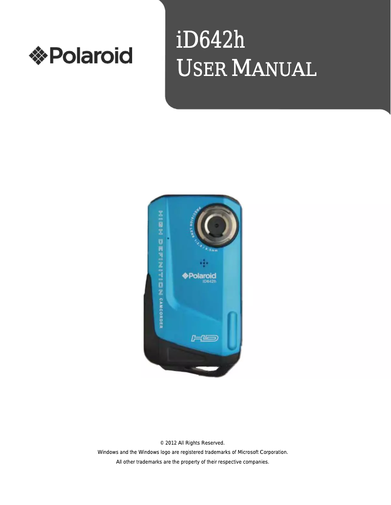 Page 1 de la notice Manuel utilisateur Polaroid iD642h