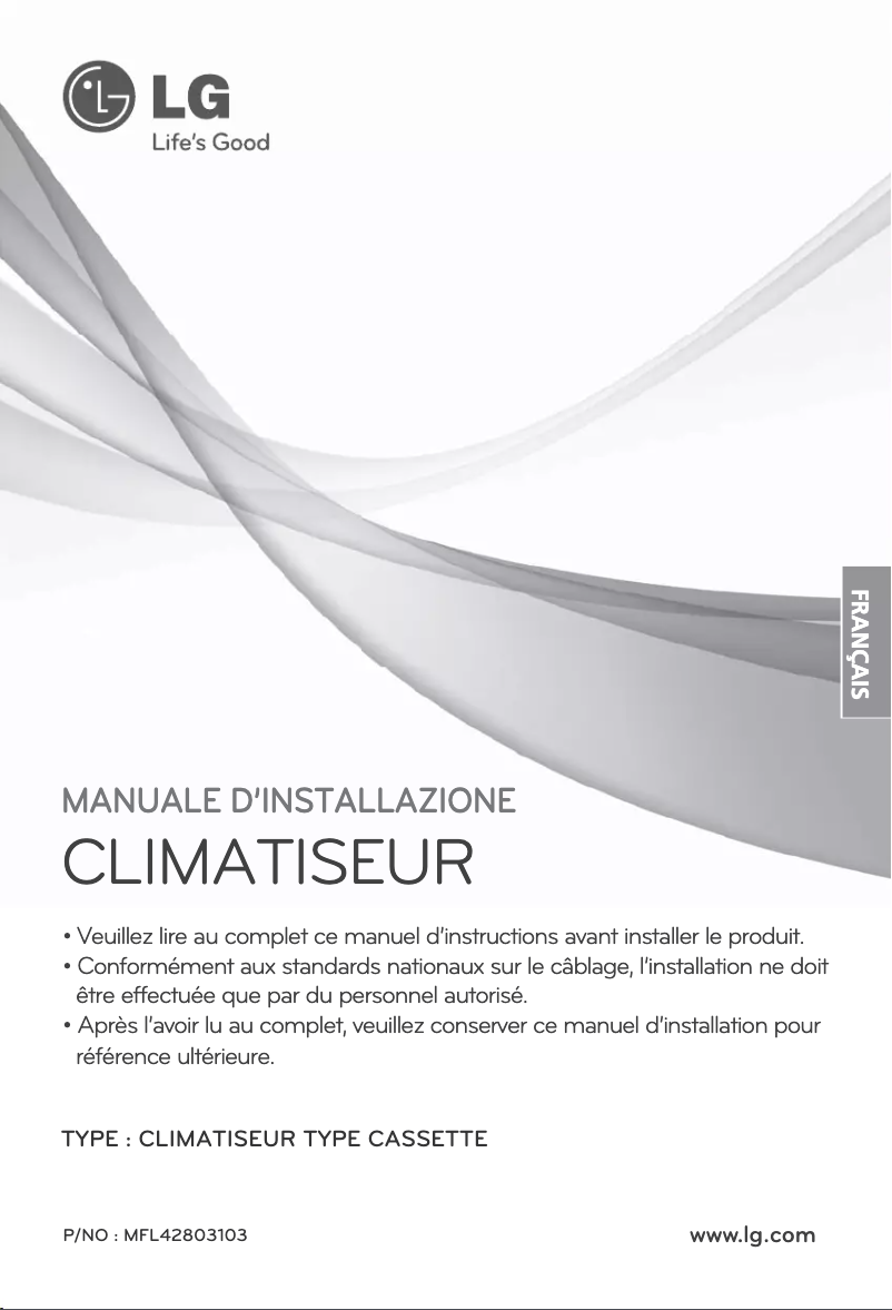 Page 1 de la notice Guide d'installation LG ARNU48GTMC2