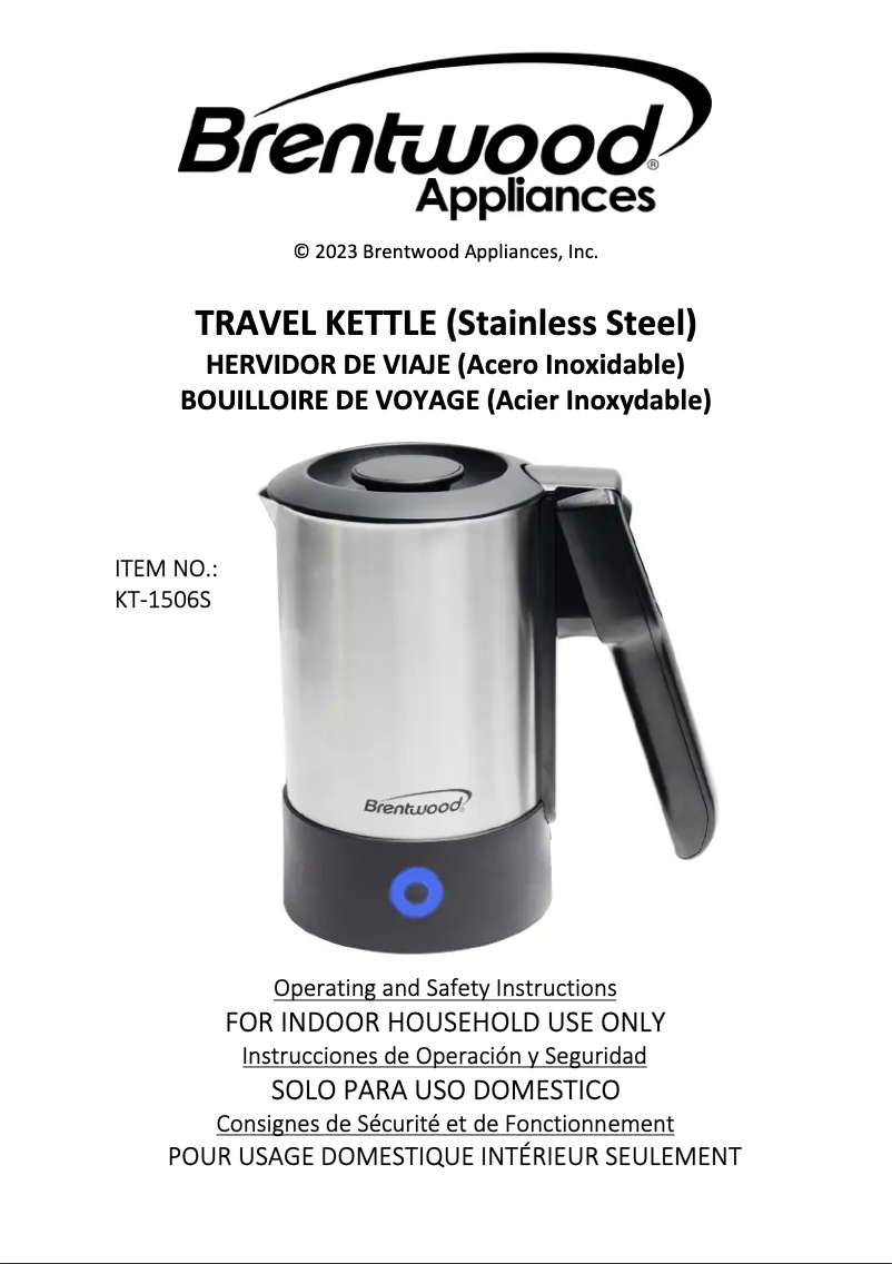 Page n°1 - Manuel utilisateur Brentwood KT-1506S