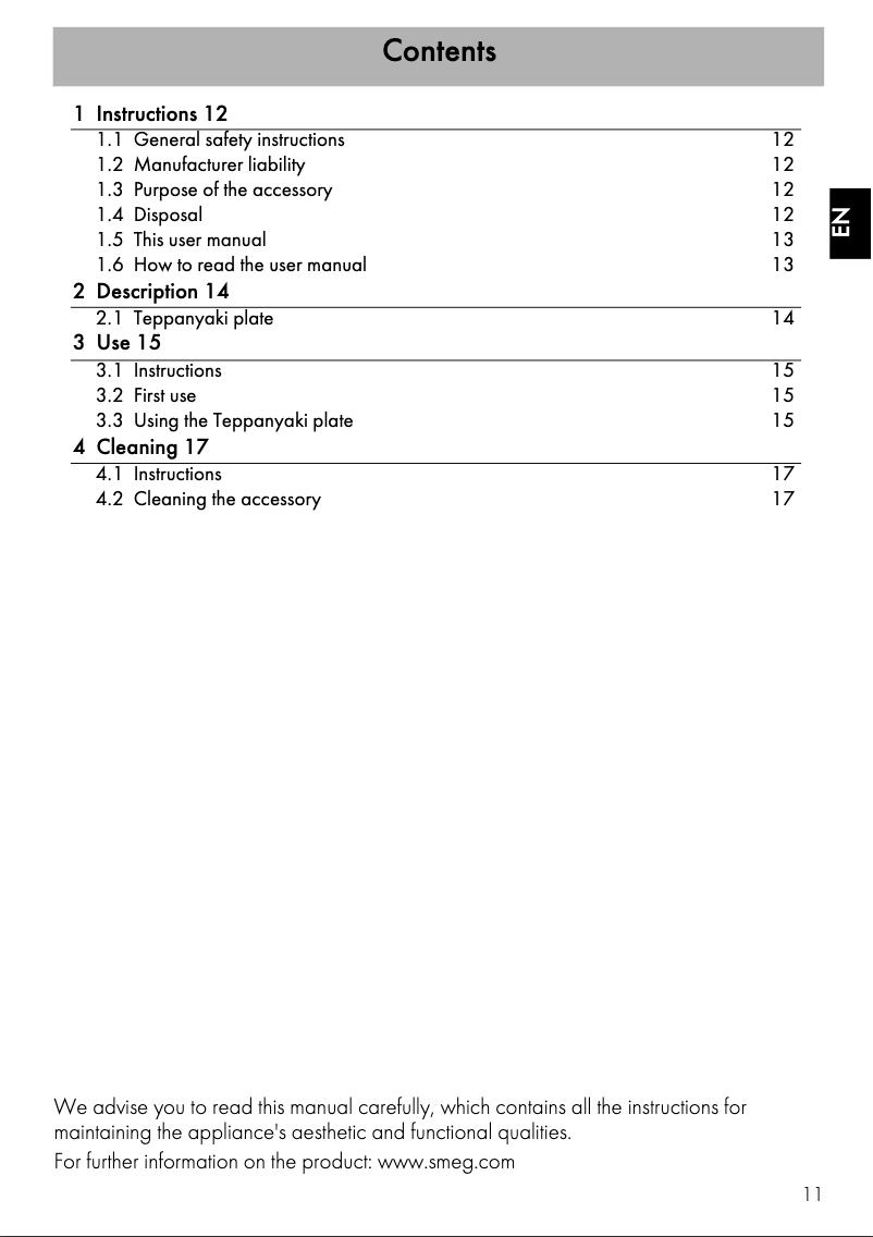 Page 1 de la notice Mode d'emploi Smeg TPKTR9