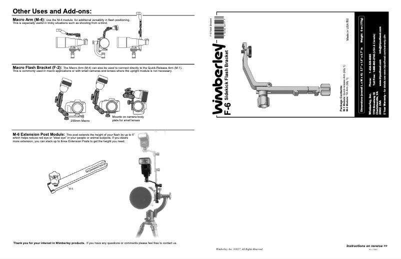 Image de la première page du manuel de l'appareil F-6