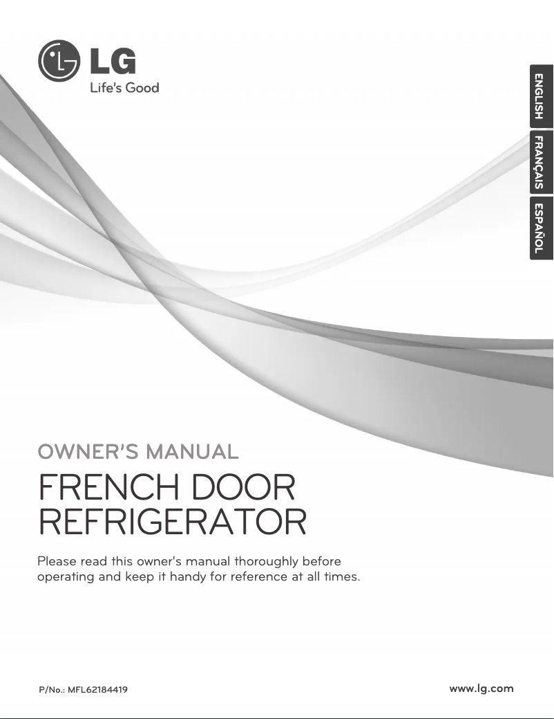 Page n°1 - Manuel utilisateur LG GR-L288NSJP