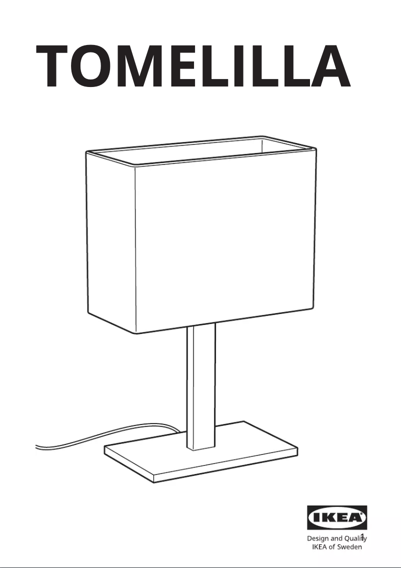 Image de la première page du manuel de l'appareil TOMELILLA