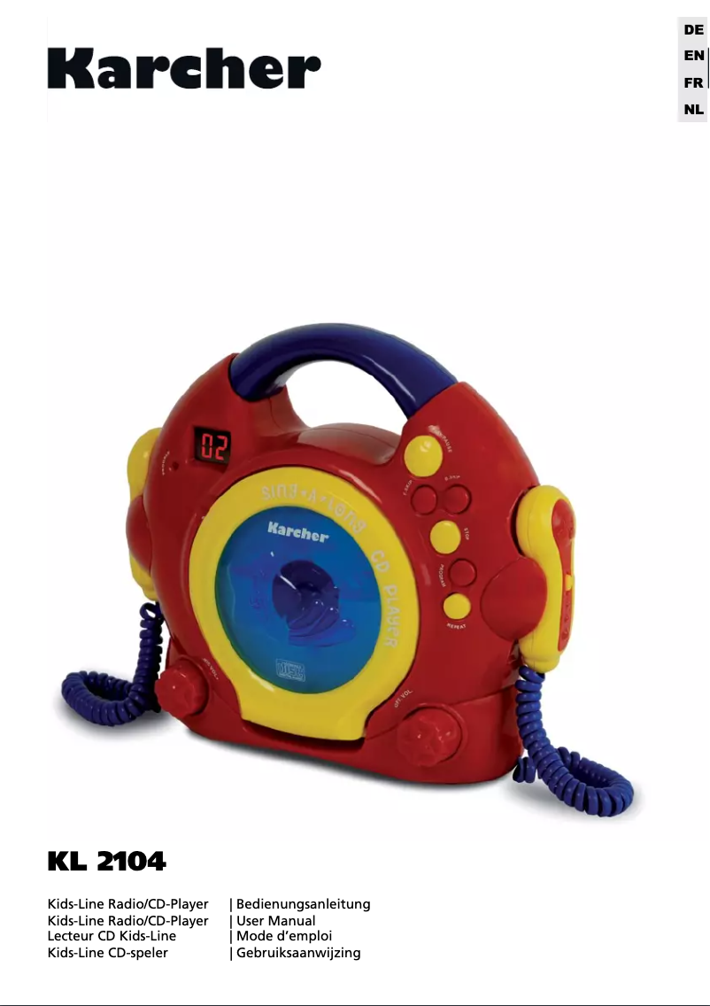 Page 1 de la notice Manuel utilisateur Karcher Audio KL 2104