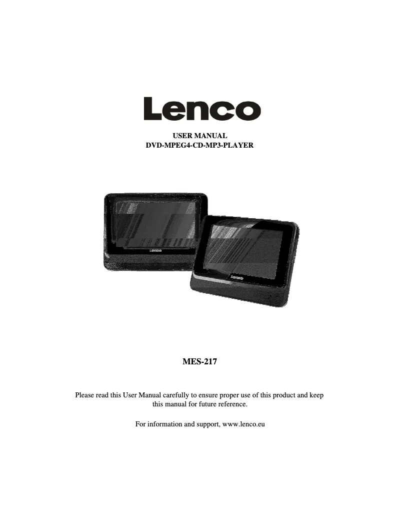 Página 1 del manual Manual de usuario Lenco MES-217