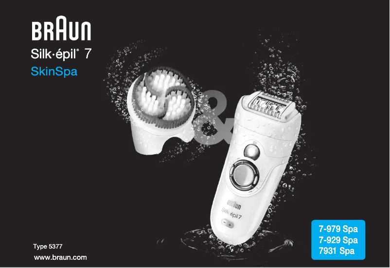 Image de la première page du manuel de l'appareil Silk-epil 7 SkinSpa 7-929