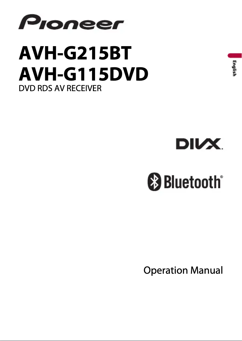 Image de la première page du manuel de l'appareil AVHG-215BT