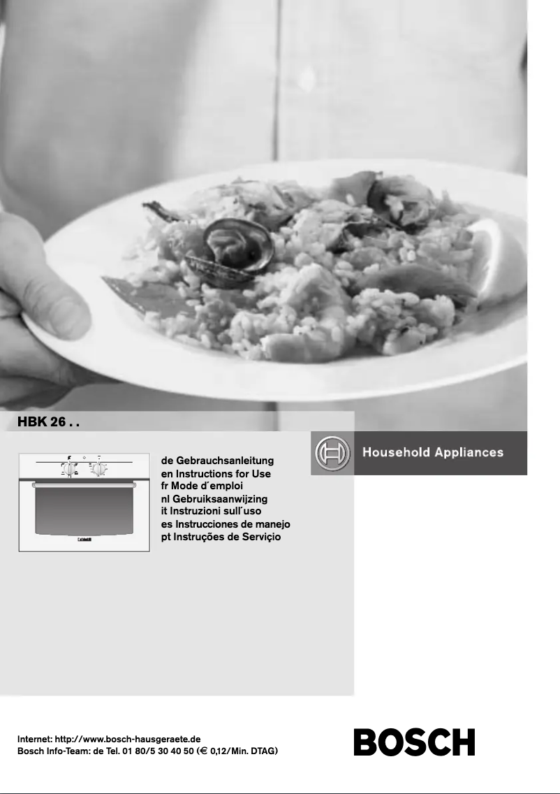 Page 1 de la notice Manuel utilisateur Bosch HBK2650