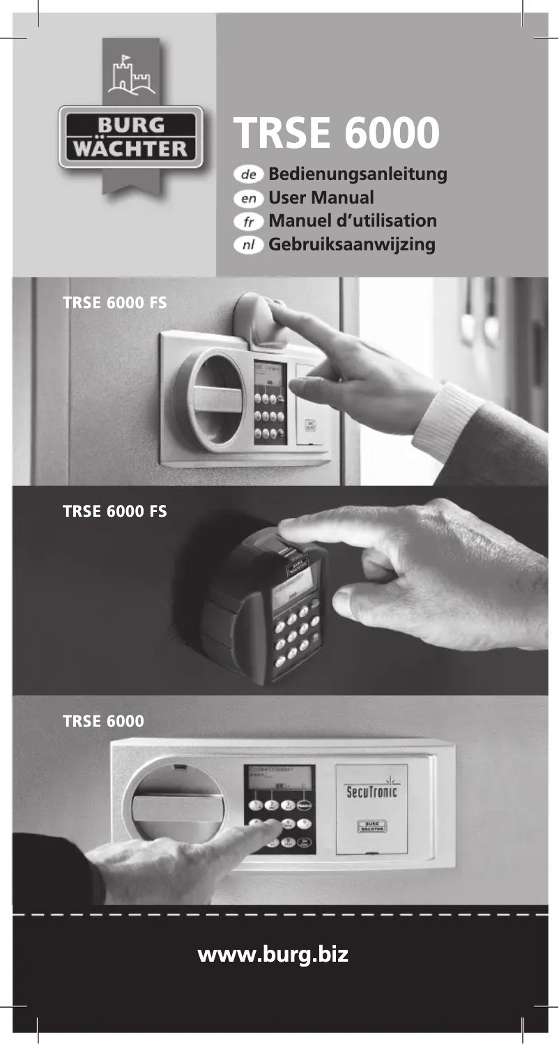 Page n°1 - Manuel utilisateur Burg Wächter TRSE 6000