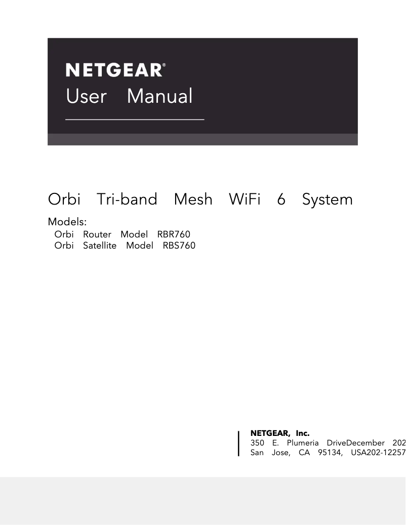 Página 1 del manual Manual de usuario Netgear Orbi RBK763