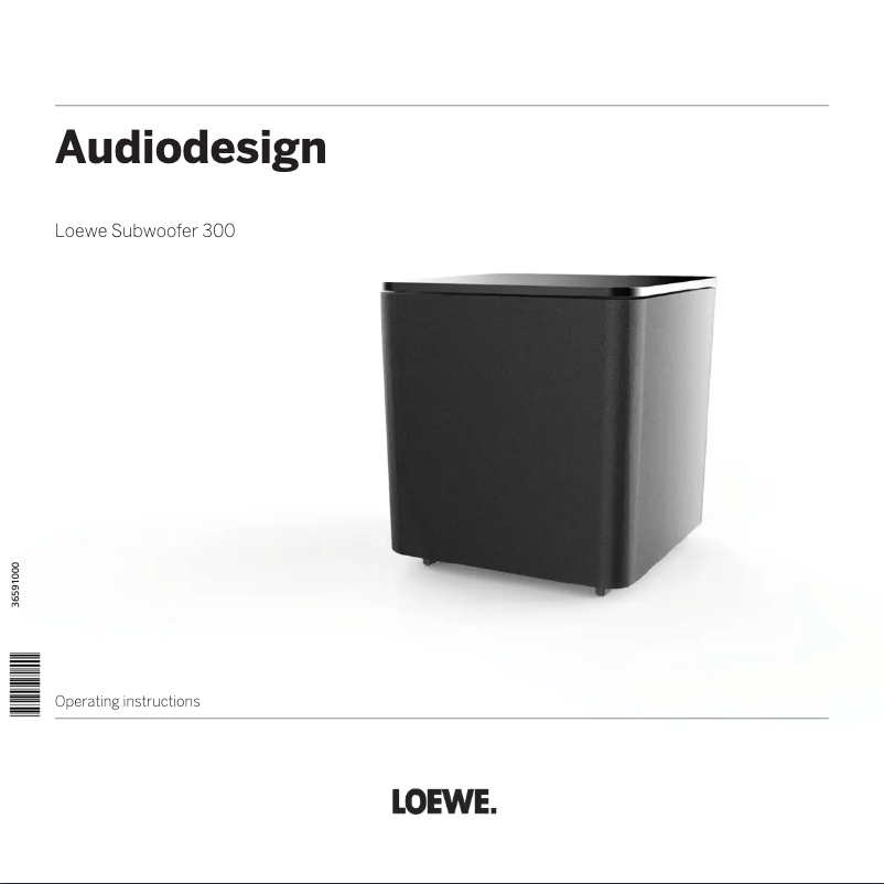 Page n°1 - Manuel utilisateur Loewe Subwoofer 300