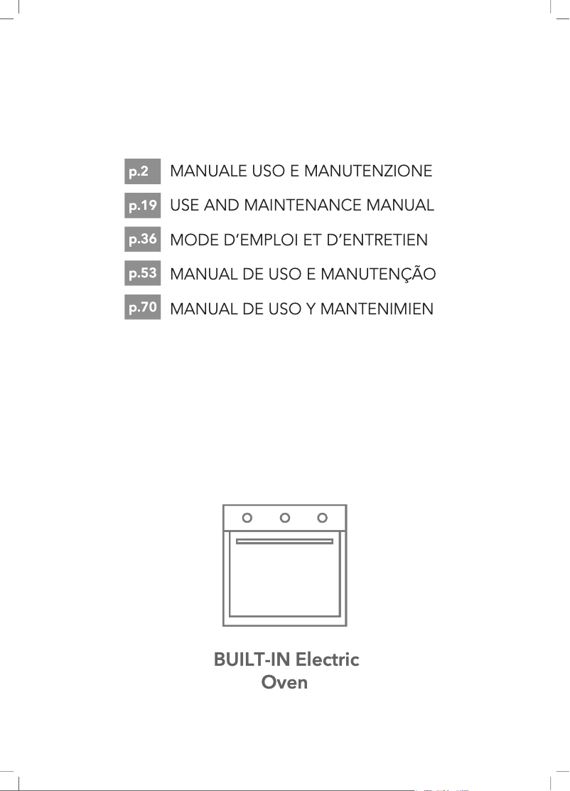 Page 1 de la notice Manuel utilisateur Glem Gas GFX62WH-S3