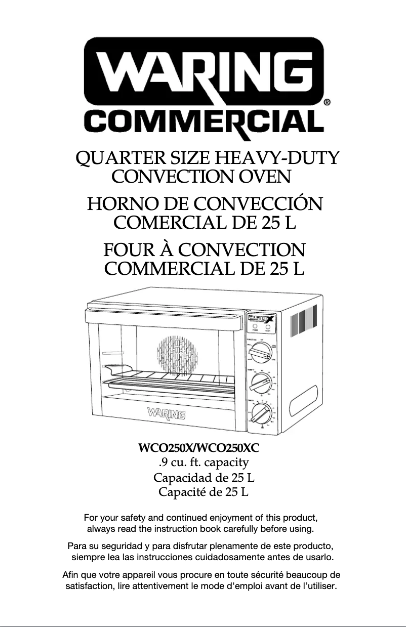 Página 1 del manual Manual de usuario Waring Commercial WCO250X