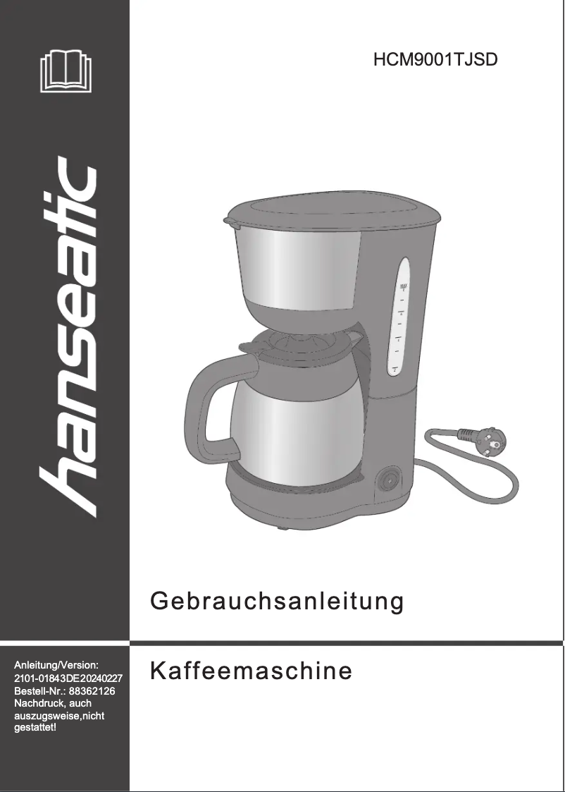 Image de la première page du manuel de l'appareil HCM9001TJSD