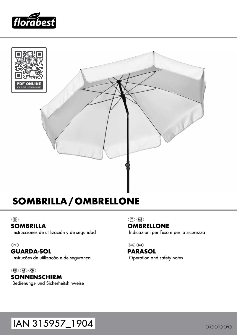 Página 1 del manual Manual de usuario Florabest IAN 315957