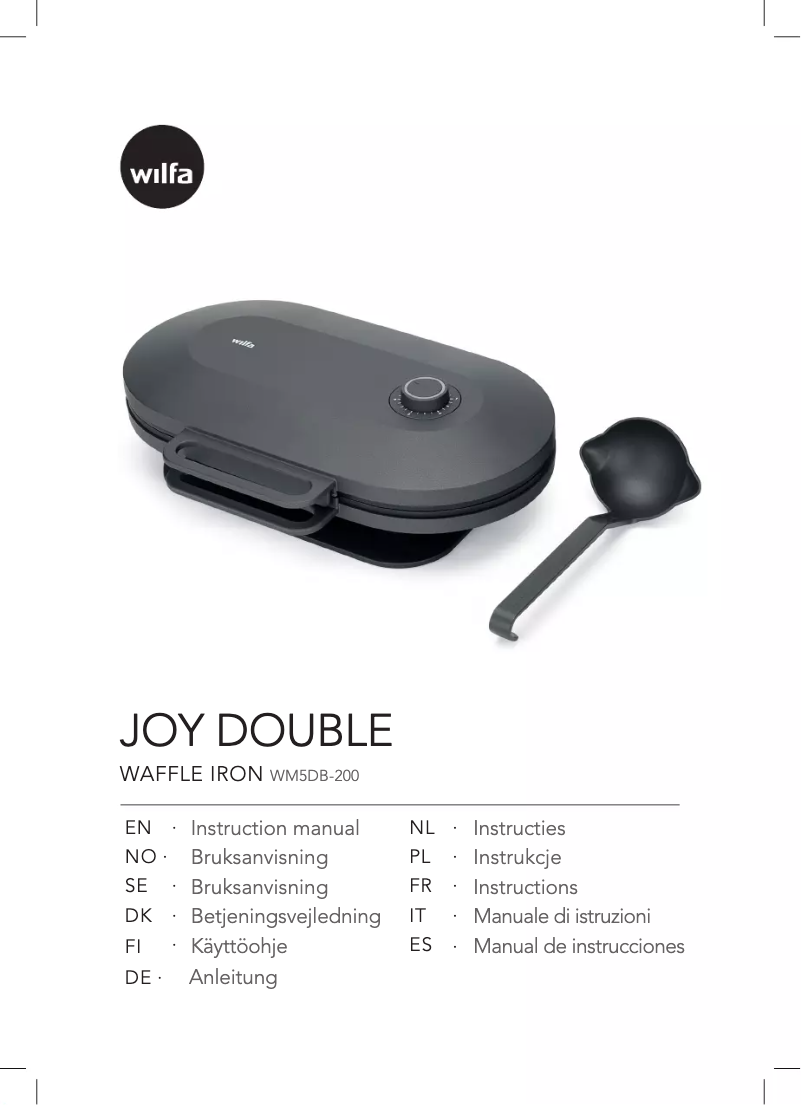 Image de la première page du manuel de l'appareil Joy Double WM5DB-200