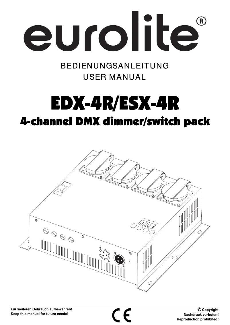 Page n°1 - Manuel utilisateur Eurolite ESX-4R