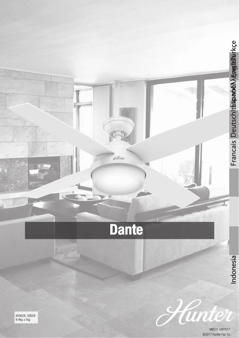 Page 1 de la notice Manuel utilisateur Hunter Dante