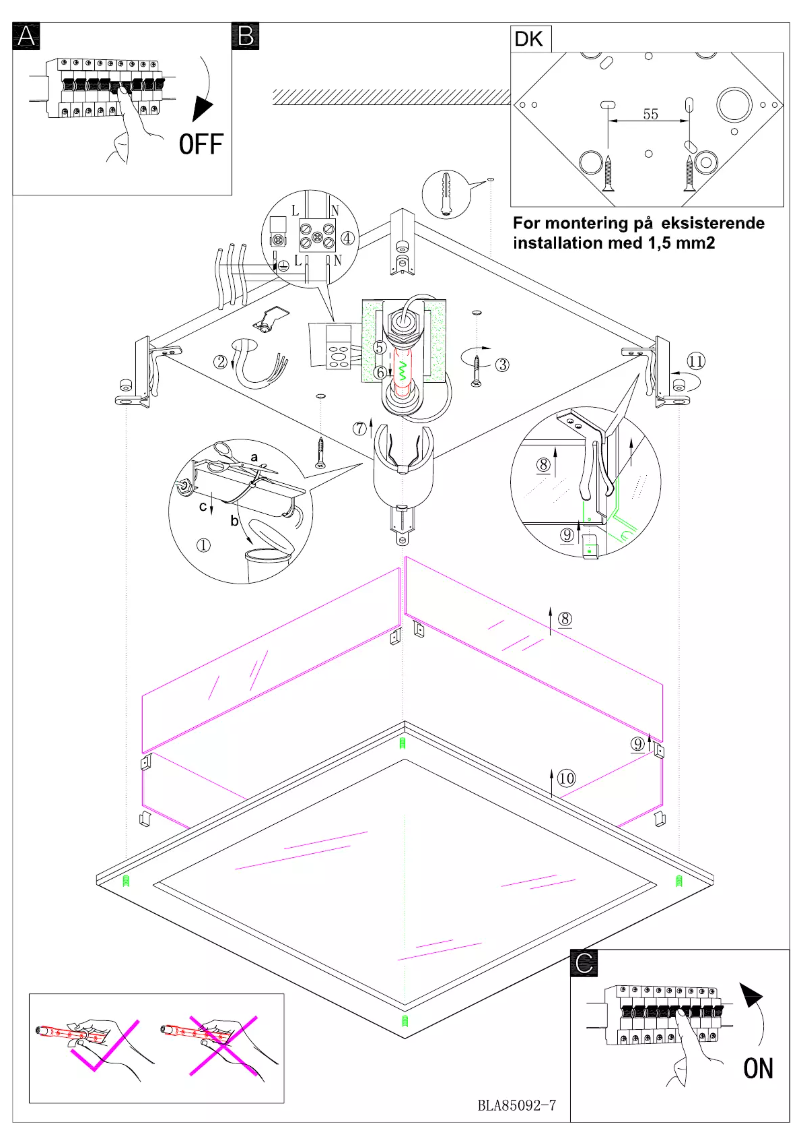Page n°1 - Manuel utilisateur Eglo Auriga