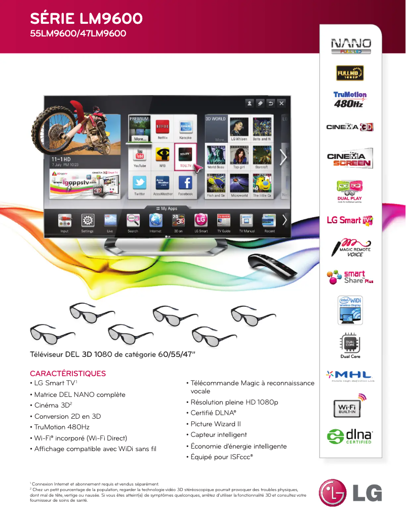 Image de la première page du manuel de l'appareil 47LM9600