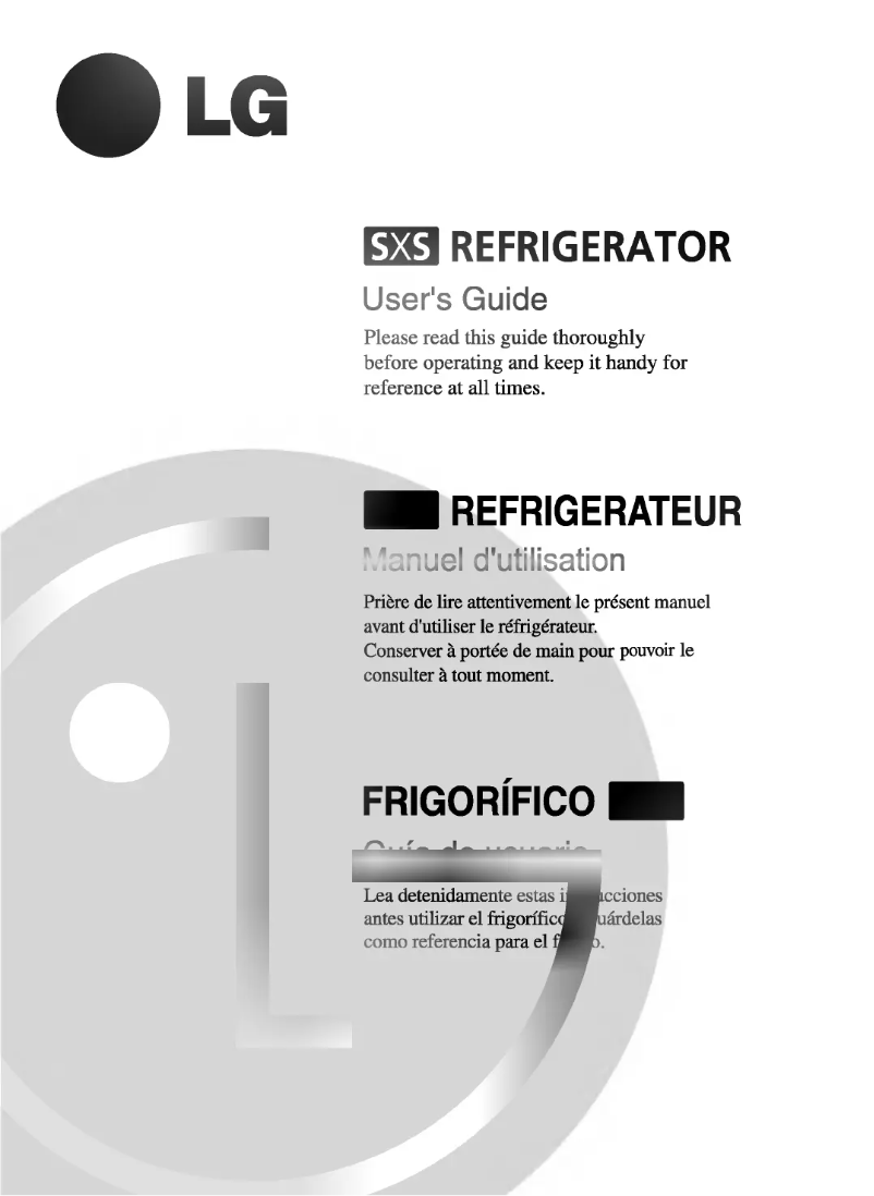 Page n°1 - Manuel utilisateur LG GR-L247DTU