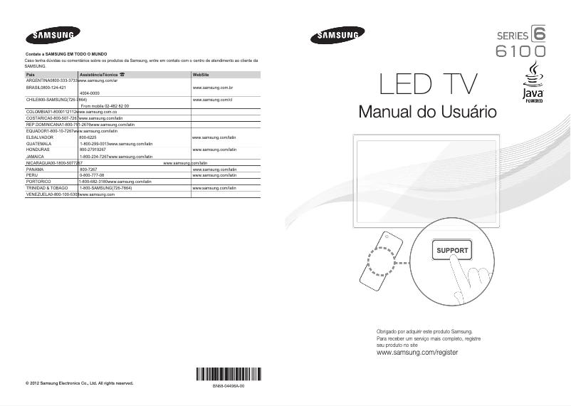 Page 1 de la notice Guide d'installation Samsung UN40ES6100G